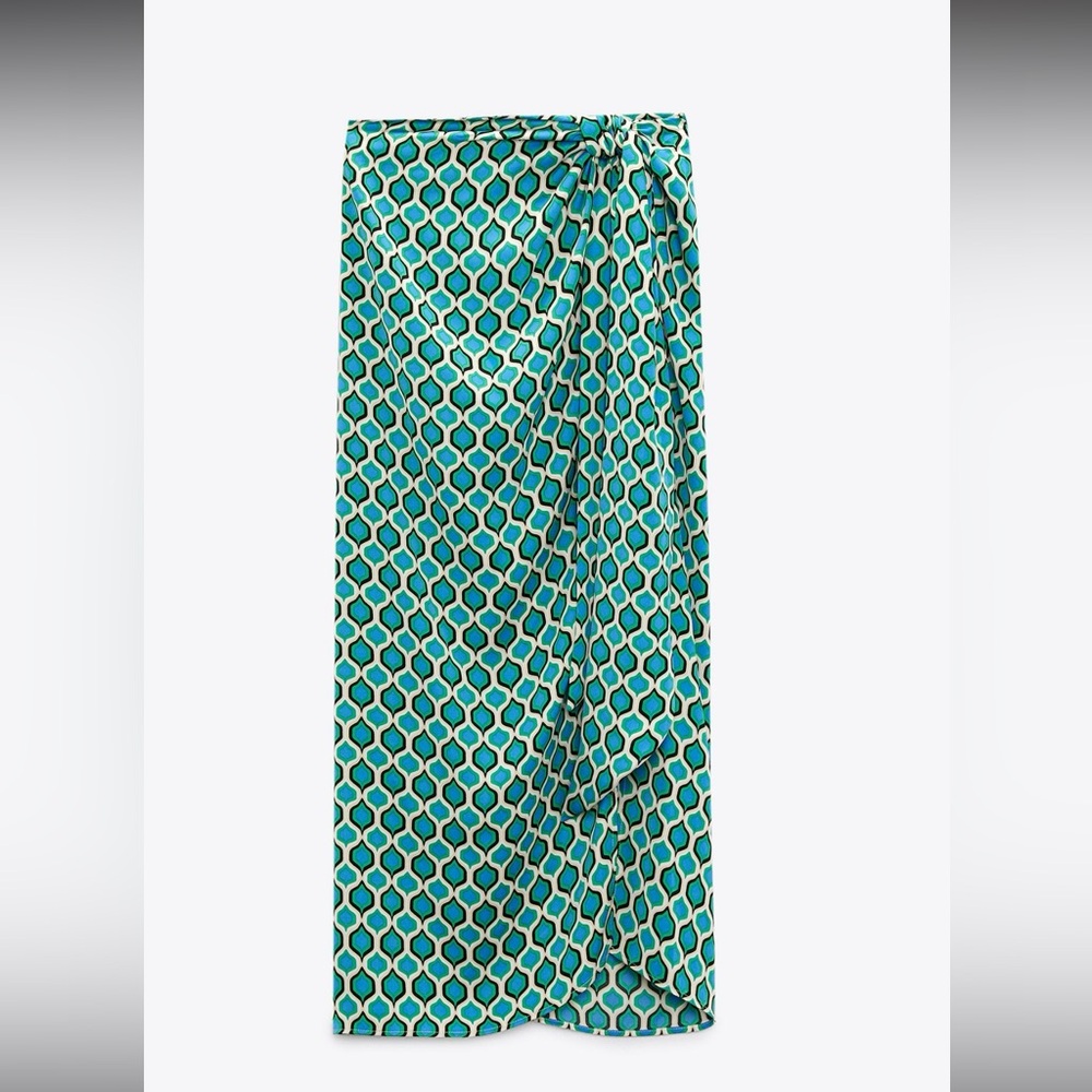 Zara Geometric Print MIDI Skirt